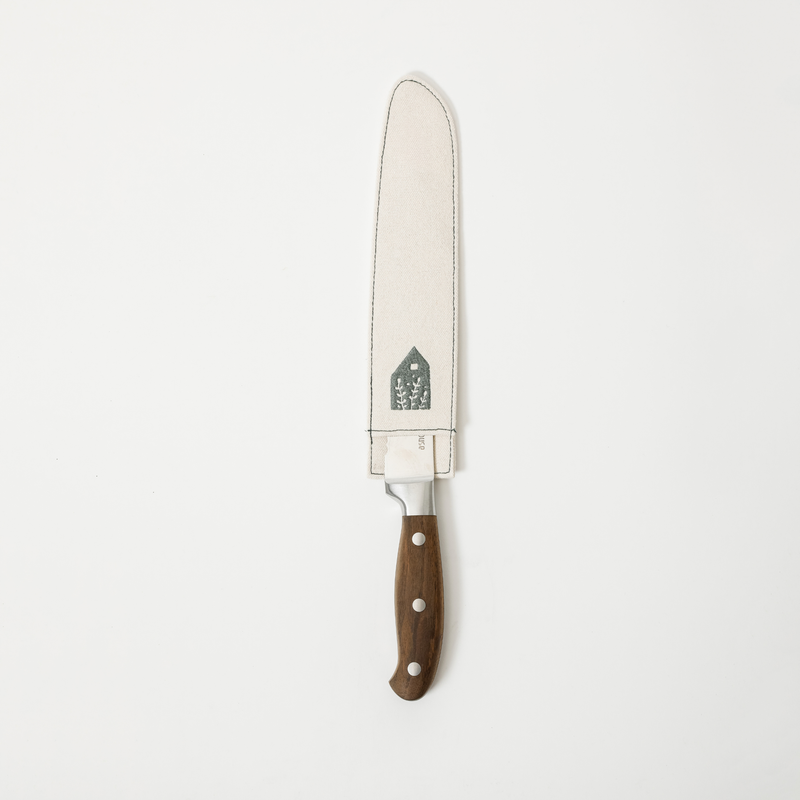 Bloomhouse 8" Stainless Steel Bread Knife - German Steel Blade - Walnut Wood Handle - Mirror Polish - GBX w/ Remailer