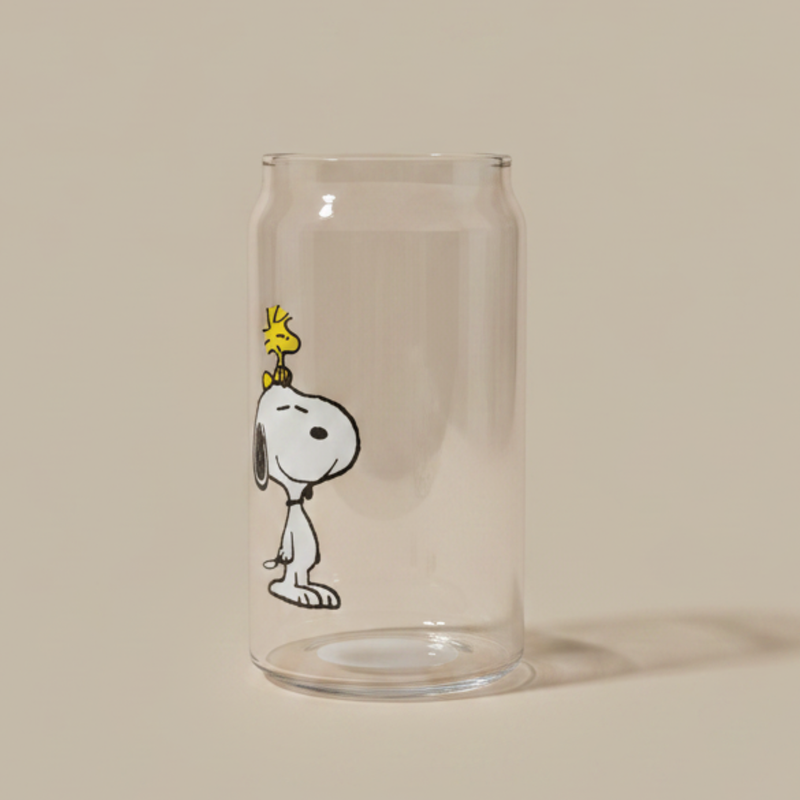 Peanuts Summer Day 16oz Decorated Glass Tumbler - Open Stock w/ UPC Label