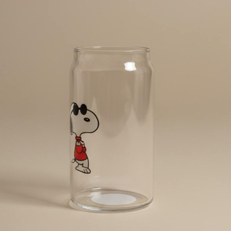Peanuts Summer Day 16oz Decorated Glass Tumbler - Open Stock w/ UPC Label