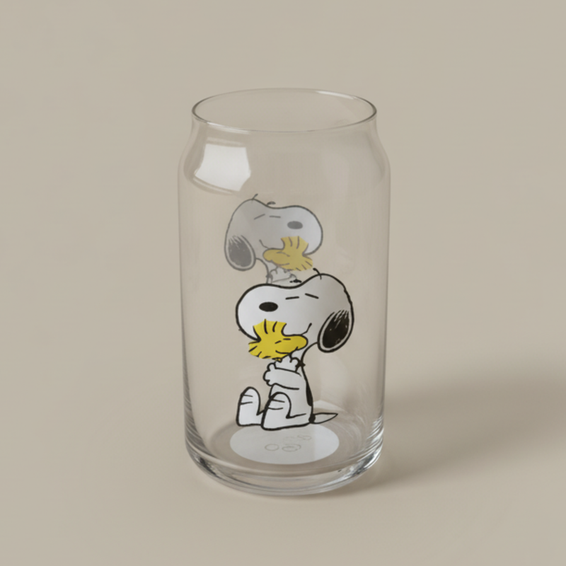 Peanuts Summer Day 16oz Decorated Glass Tumbler - Open Stock w/ UPC Label