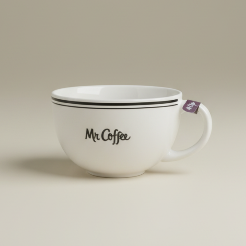Mr. Coffee Downtown Diner 22oz Solid Color Porcelain Latte Cup - Open Stock w/ U-Label