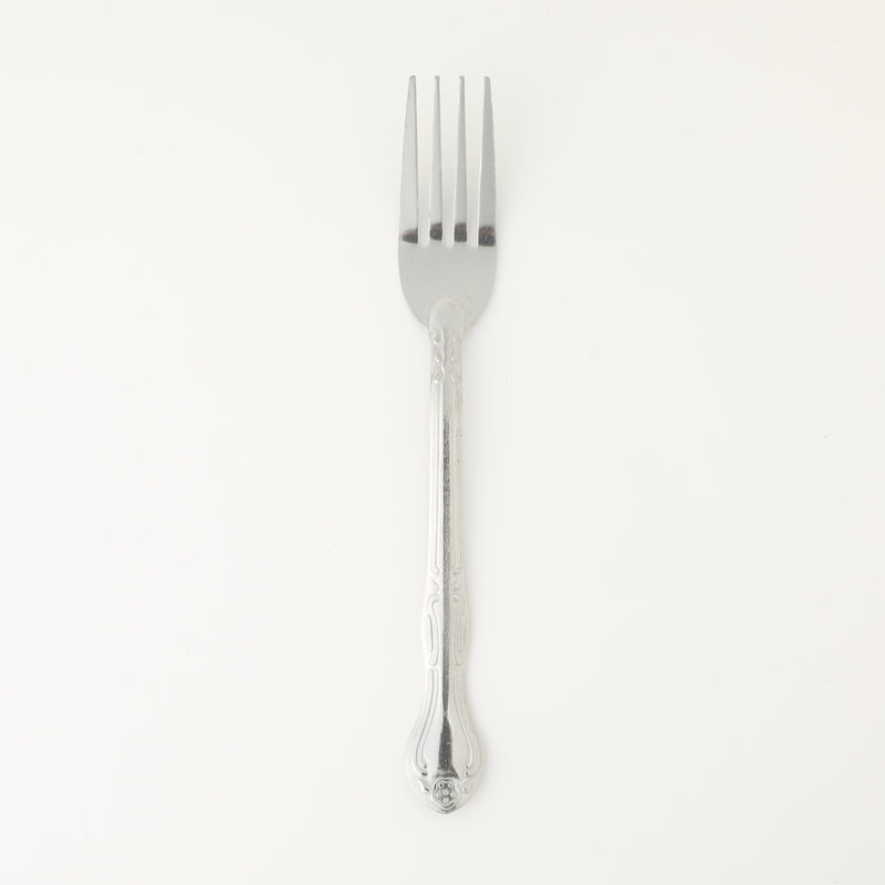 Gibson Home Abbie 4 Pack Dinner Fork - Tumble Finish - Stainless Steel - Hang Tag - PDQ