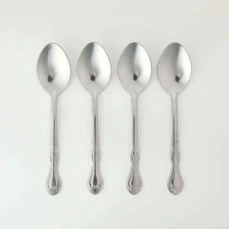 Gibson Home Abbie 4 Pack Teaspoon - Tumble Finish - Stainless Steel - Hang Tag - PDQ