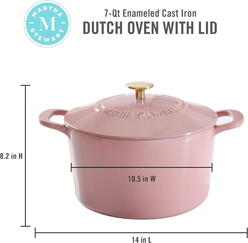 Martha Stewart Gatwick 7qt Enamel Cast Iron Dutch Oven w/ Lid