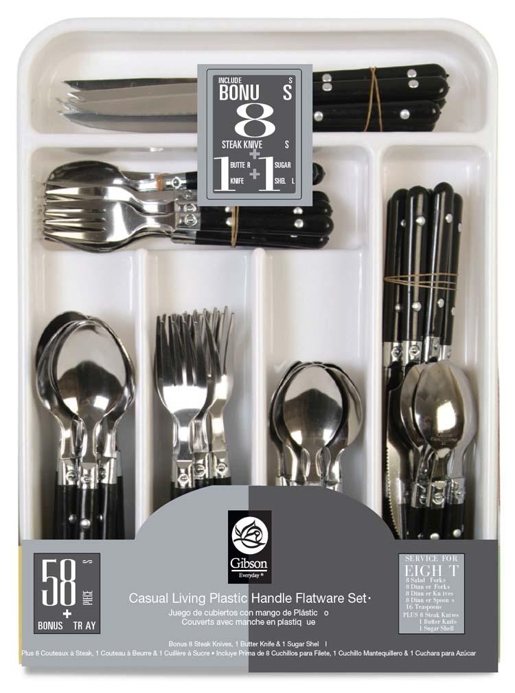Gibson Everyday Casual Living 58pc Stainless Steel Flatware Set - PDQ