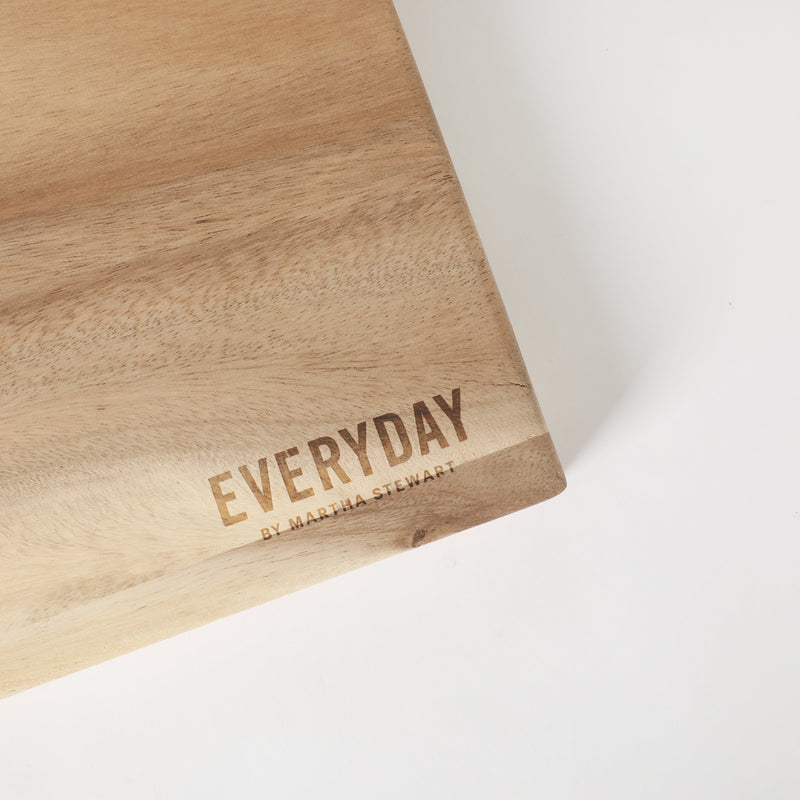 Martha Stewart Everyday Westhaven 18.9" x 12.8" Acacia Wood Cutting Board - Shrink Wrap w/ Color Label