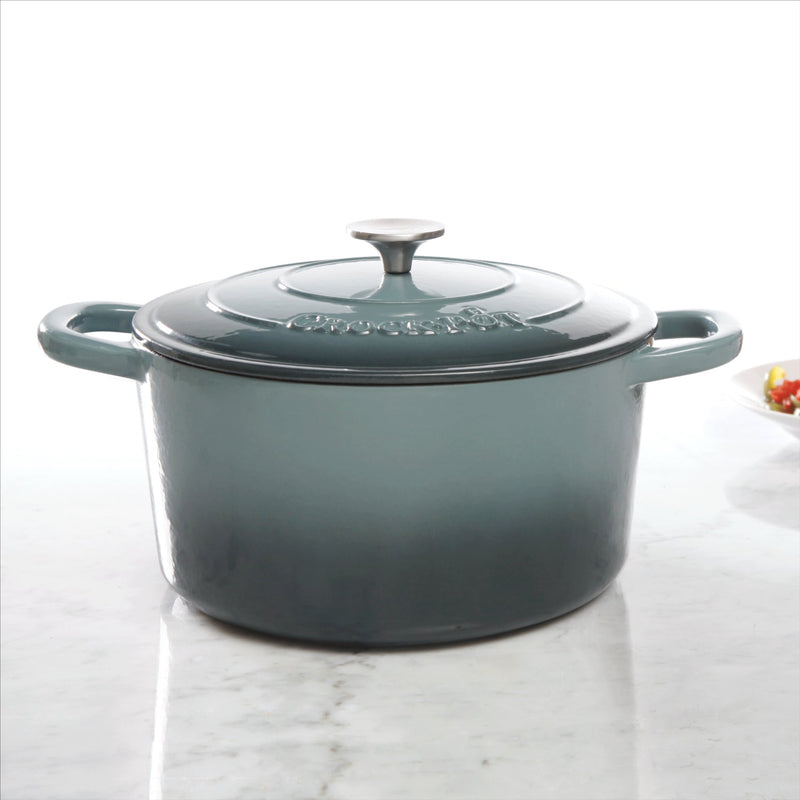 Crock-Pot Artisan 7qt Enamel Cast Iron Dutch Oven w/ Lid - Gift Box - Scarlet Red / Slate Grey / Sapphire Blue
