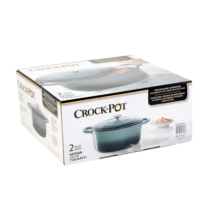 Crock-Pot Artisan 7qt Enamel Cast Iron Dutch Oven w/ Lid - Cast Iron - GBX