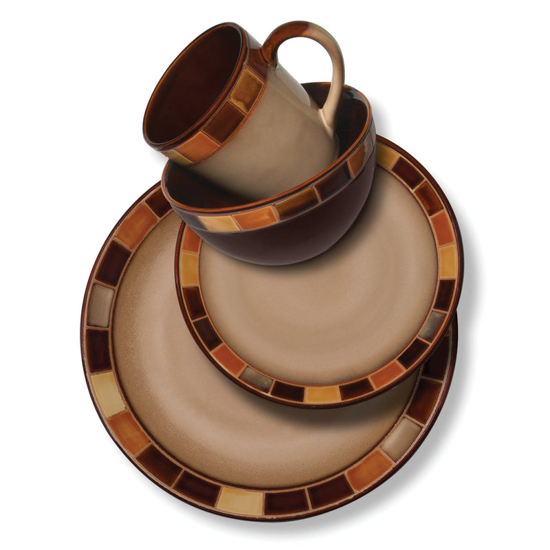 Gibson Elite Casa Estebana 16pc Dinnerware Set - Reactive - Stoneware - Gift Box