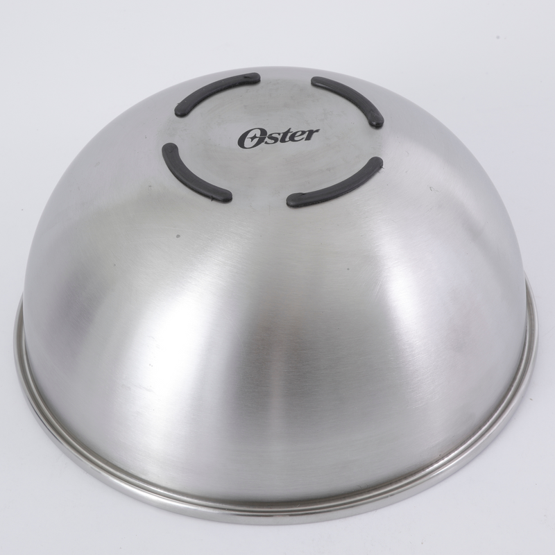 Oster Corden 5 Qt Stainless Steel Mixing Bowl w/ Anti-Skid Base - Square Edge - Open Stock w/ Color Sleeve