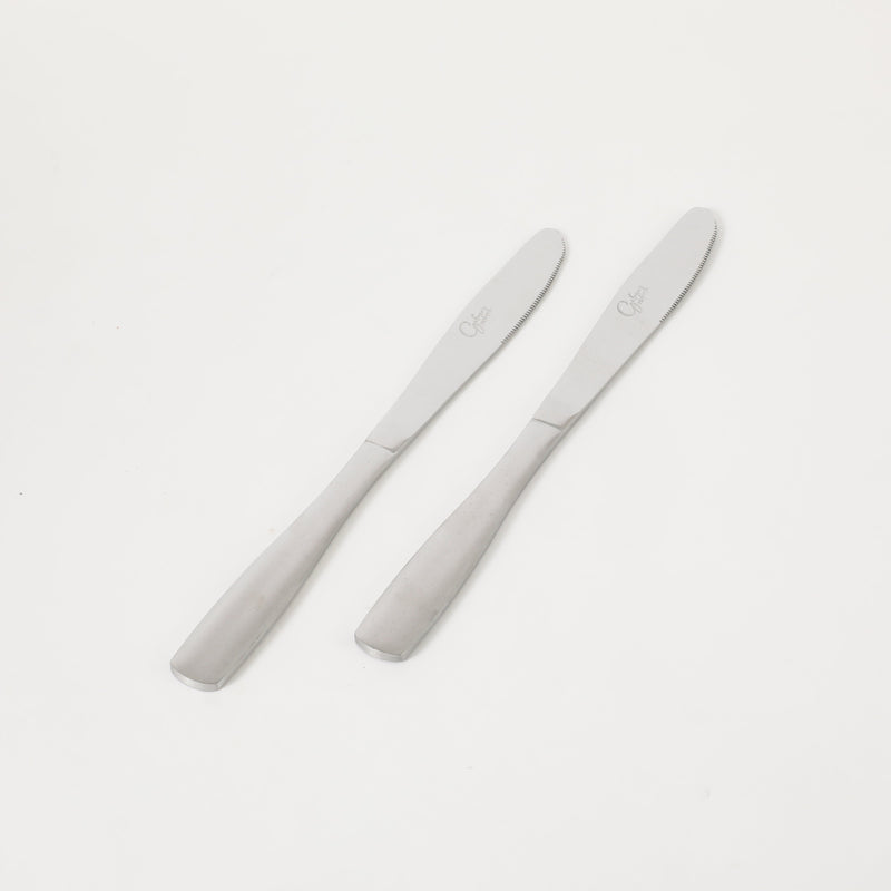 Gibson Home Classic Profile 2 Pack Dinner Knives - Mirror Polished - Stainless Steel - Hang Tag
