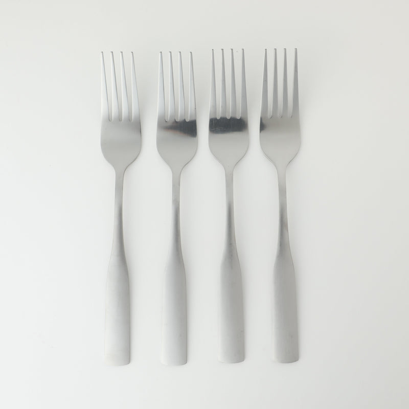 Gibson Home Classic Profile 4 Pack Dinner Fork - Mirror Polished - Stainless Steel - Hang Tag