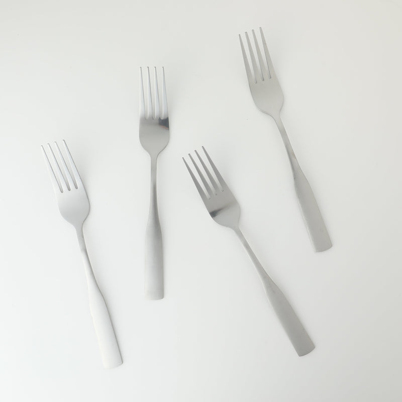 Gibson Home Classic Profile 4 Pack Dinner Fork - Mirror Polished - Stainless Steel - Hang Tag