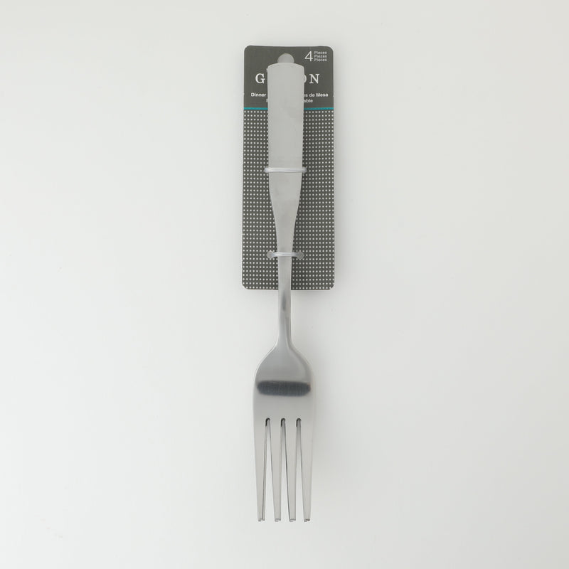 Gibson Home Classic Profile 4 Pack Dinner Fork - Mirror Polished - Stainless Steel - Hang Tag