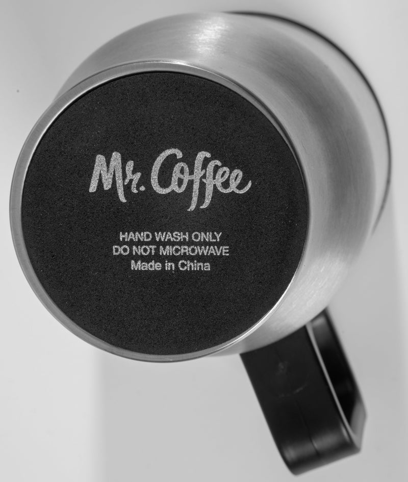 Mr. Coffee Expressway 13.5oz Stainless Steel Travel Cup w/ Lid in PDQ - Double Wall - Silver - PP Lid & Handle - PDQ