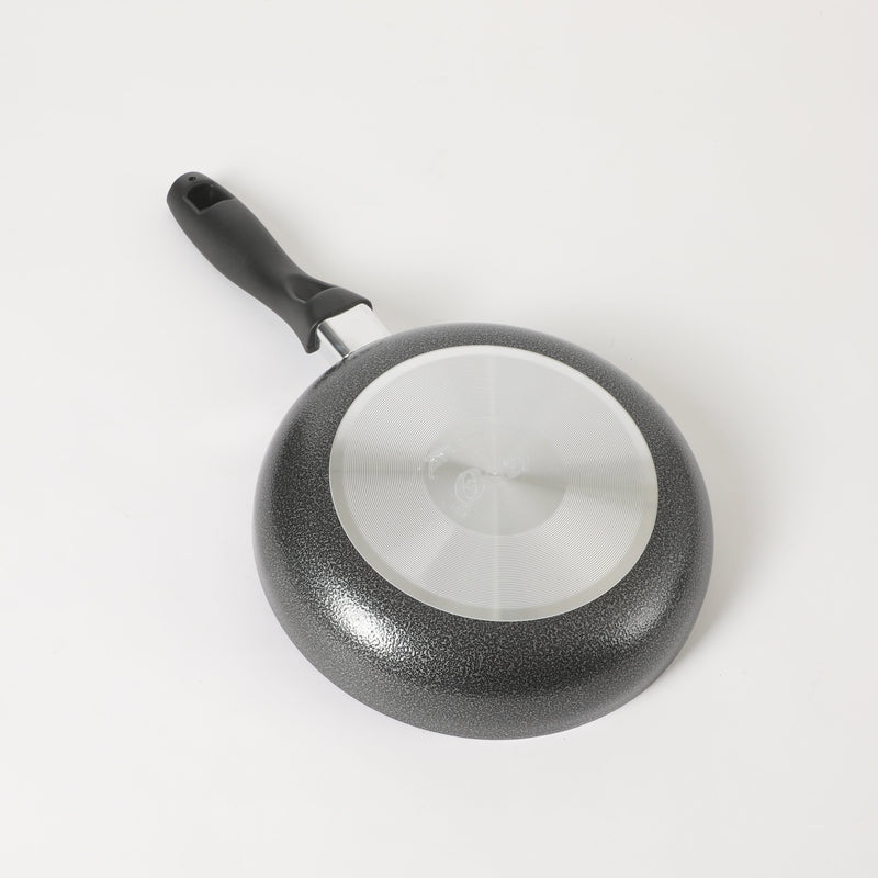 Oster Clairborne 8" Aluminum Frying Pan - Charcoal Grey - Nonstick - Hammered Exterior - Color Coating - Bakelite Handle - Color Sleeve