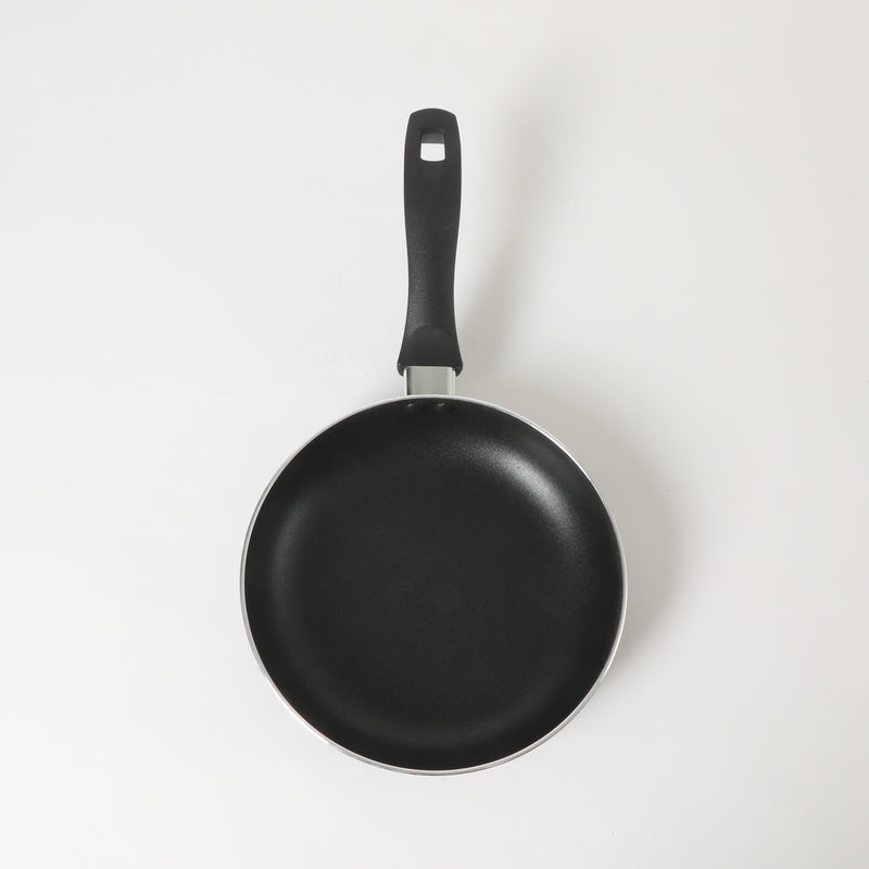 Oster Clairborne 8" Aluminum Frying Pan - Charcoal Grey - Nonstick - Hammered Exterior - Color Coating - Bakelite Handle - Color Sleeve
