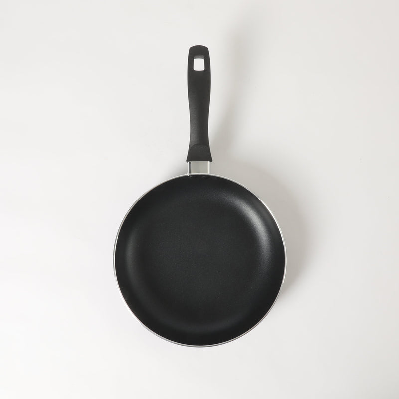 Oster Clairborne 9.5" Aluminum Frying Pan - Charcoal Grey - Nonstick - Hammered Exterior - Color Coating - Bakelite Handle - Color Sleeve