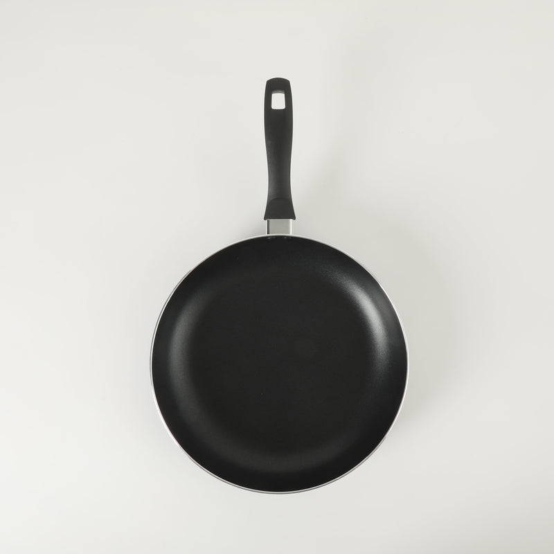 Oster Clairborne 12" Aluminum Frying Pan - Charcoal Grey - Nonstick - Hammered Exterior - Color Coating - Bakelite Handle - Color Sleeve