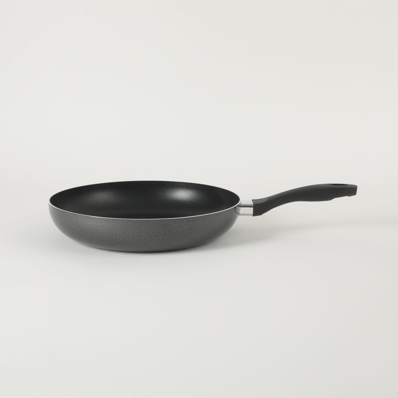 Oster Clairborne 12" Aluminum Frying Pan - Charcoal Grey - Nonstick - Hammered Exterior - Color Coating - Bakelite Handle - Color Sleeve