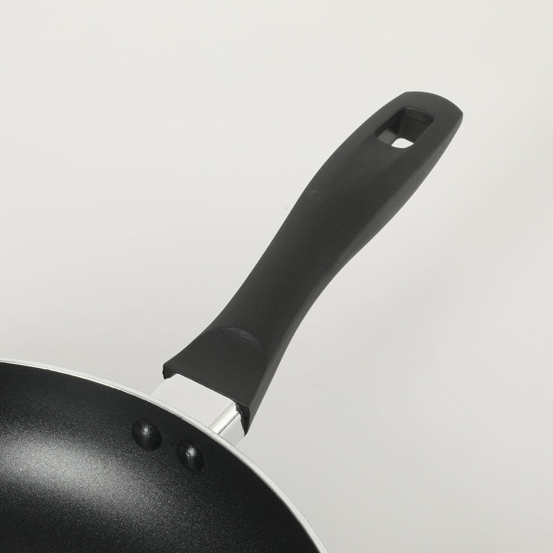 Oster Clairborne 12" Aluminum Frying Pan - Charcoal Grey - Nonstick - Hammered Exterior - Color Coating - Bakelite Handle - Color Sleeve