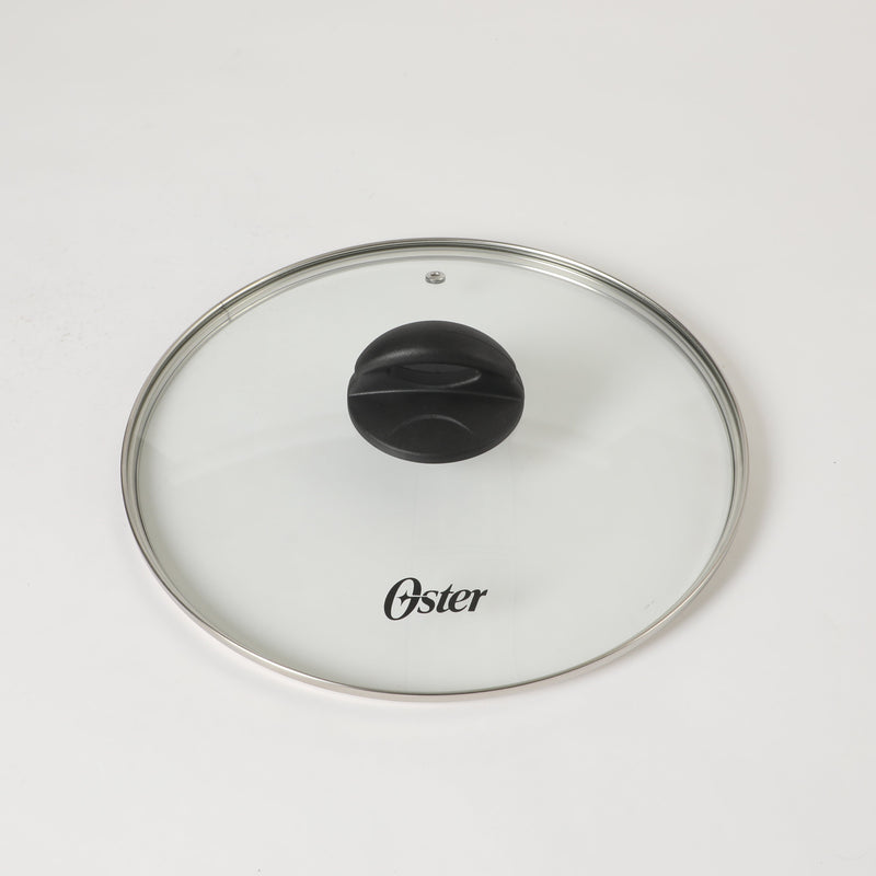 Oster Clairborne 3.5qt Aluminum Sauté Pan w/ Lid - Charcoal Grey - Nonstick Interior & Hammered Exterior - Color Coating - Bakelite Handle & Knob - Shrink Wrap w/ Color Label