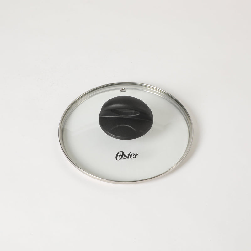 Oster Clairborne 2.5qt Aluminum Sauté Pan w/ Lid - Charcoal Grey - Nonstick - Hammered Exterior - Color Coating - Bakelite Handle & Knob - Shrink Wrap w/ Color Label