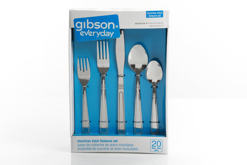 Gibson Everday Creston 20pc Stainless Steel Flatware Set - Gift Box