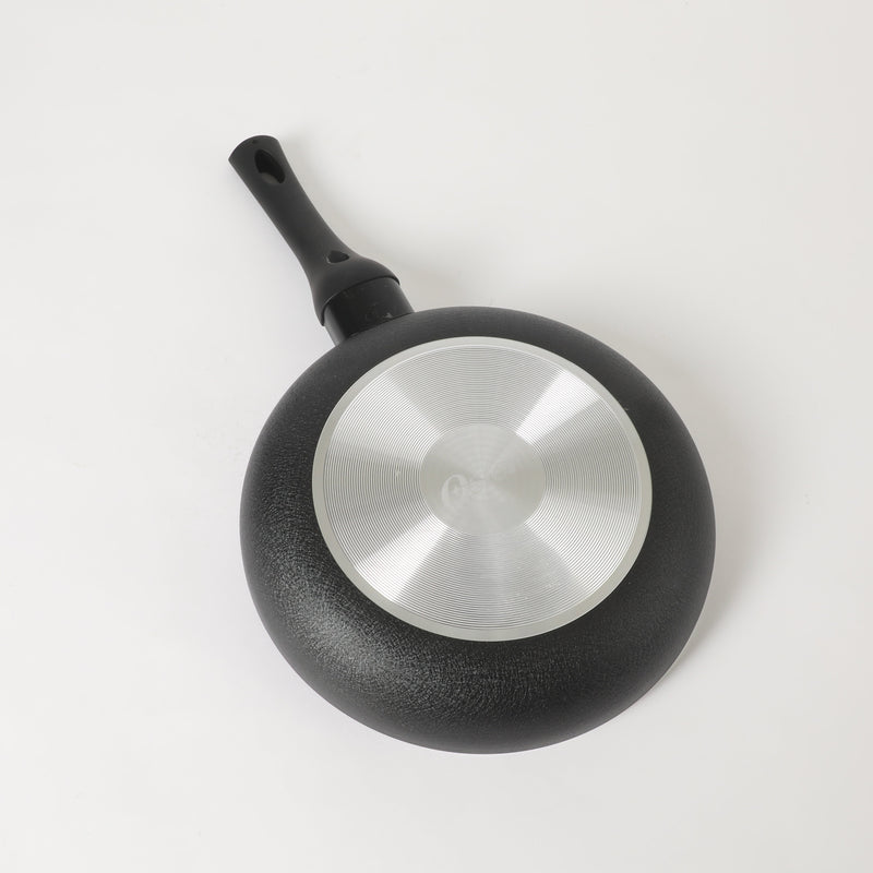 Oster Ashford 9.5" Aluminum Frying Pan - Black - Nonstick - Textured Exterior - Soft Touch Bakelite Handle - Color Label