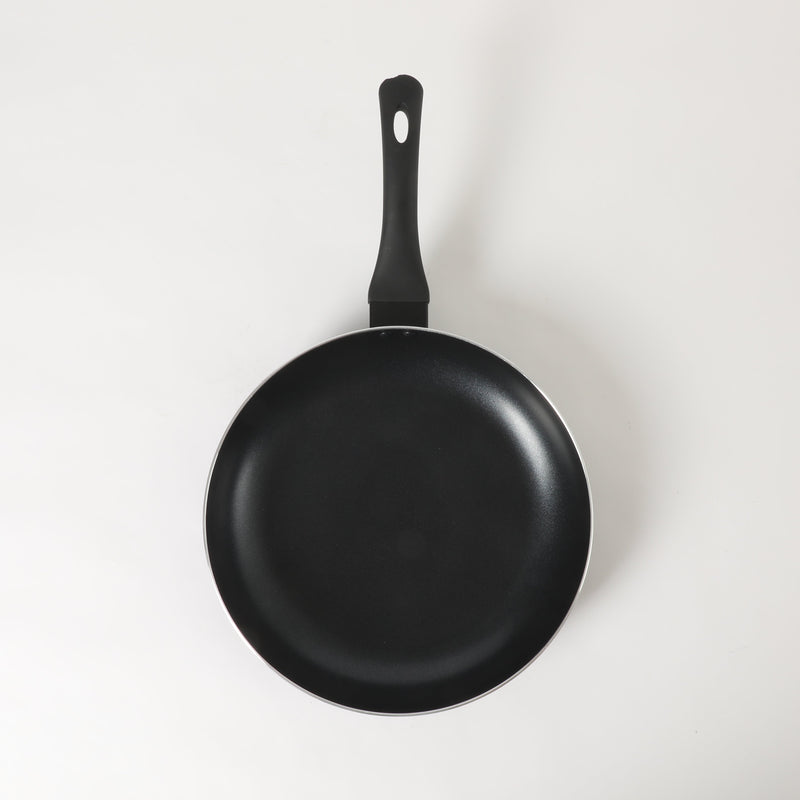 Oster Ashford 12" Aluminum Frying Pan - Black - Nonstick - Textured Exterior - Soft Touch Bakelite Handle - Color Label