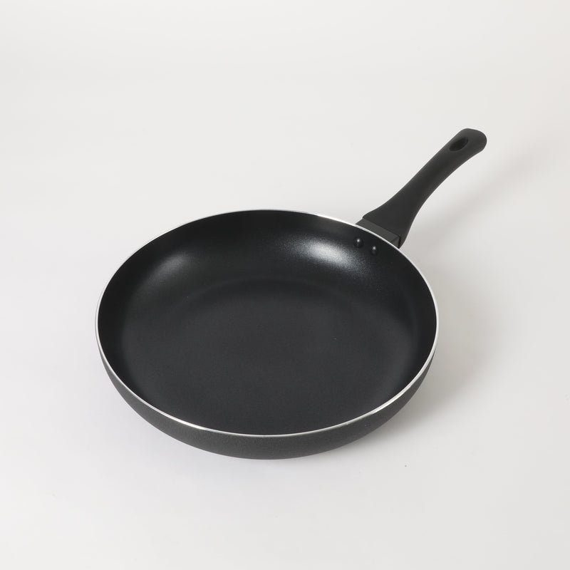 Oster Ashford 12" Aluminum Frying Pan - Black - Nonstick - Textured Exterior - Soft Touch Bakelite Handle - Color Label