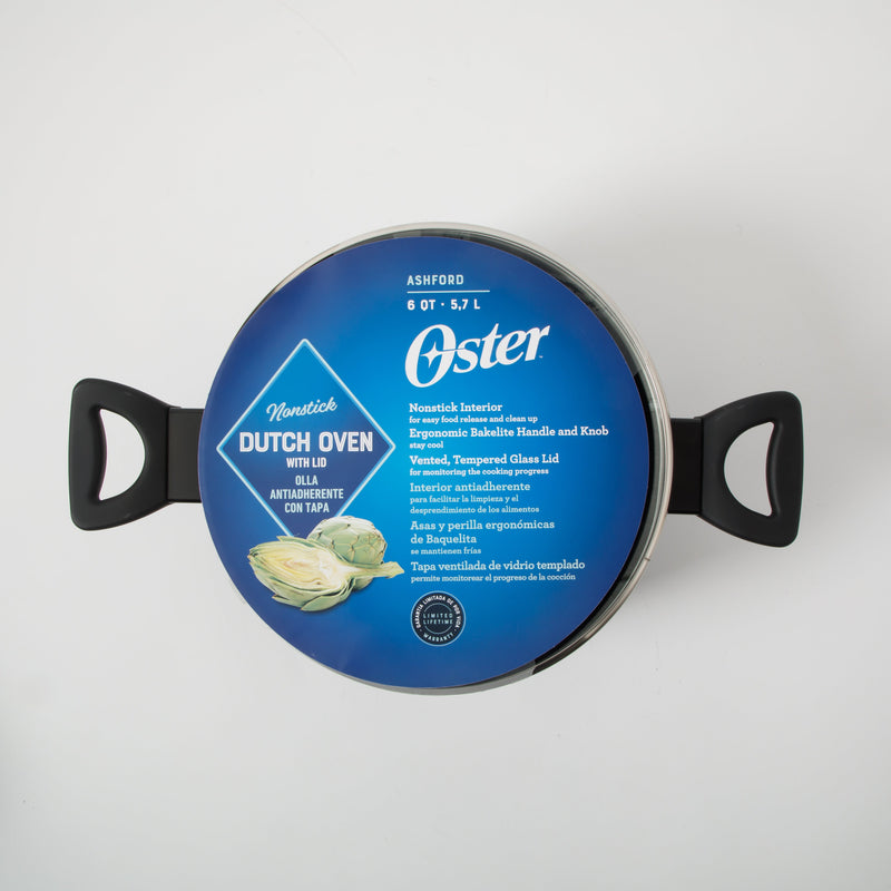 Oster Ashford 6qt Aluminum Non-Stick Dutch Oven w/ Lid - Color Label