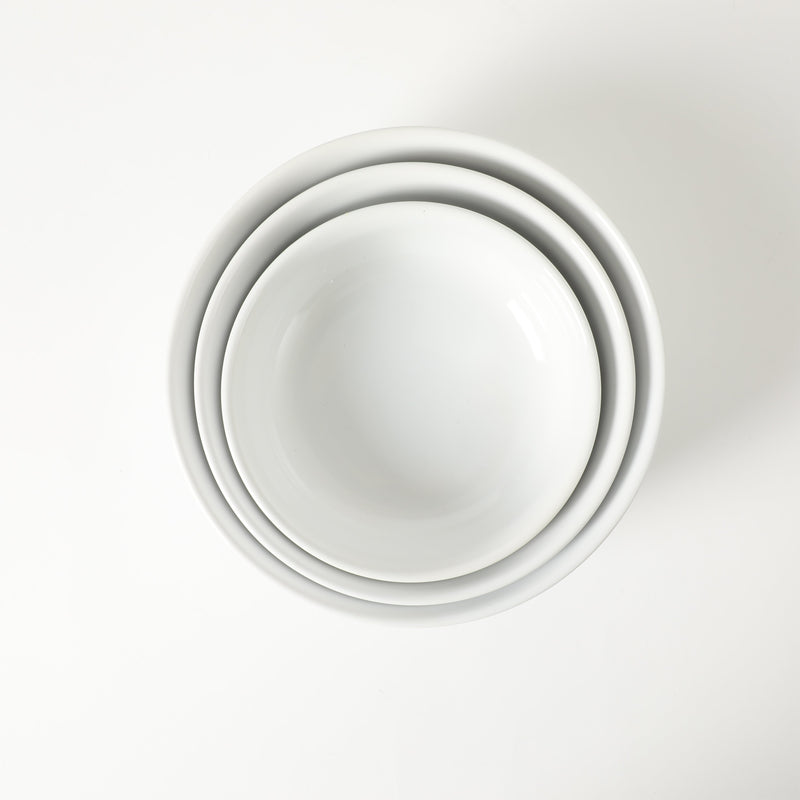 Gibson Elite Gracious Dining 3-Tier Bowl Set w/ Metal Rack - White - Round - Stoneware - Gift Box