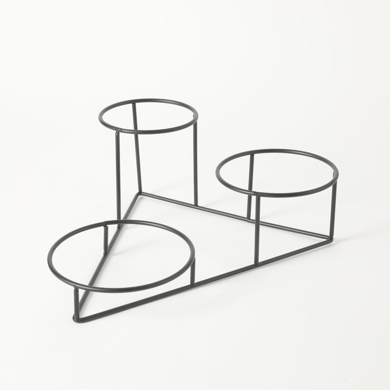 Gibson Elite Gracious Dining 3-Tier Bowl Set w/ Metal Rack - White - Round - Stoneware - Gift Box