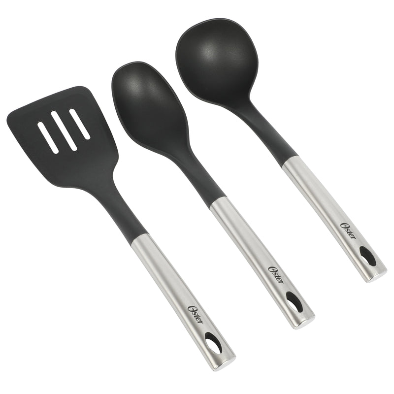 Oster Sangerfield 12 pc Stainless Steel Cookware Set w/ Kitchen Tools - Encapsulated Base - Gift Box w/ Remailer