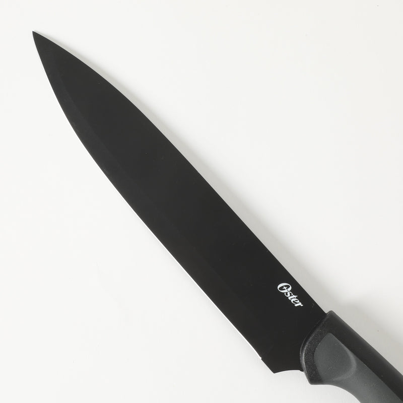 Slice Craft 3pc Stainless Steel Cutlery Set - Black - TPR Handle - Clam Pack
