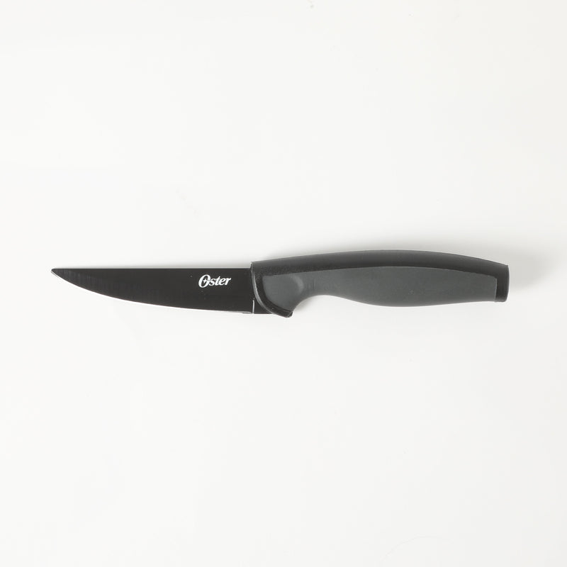 Slice Craft 3pc Stainless Steel Cutlery Set - Black - TPR Handle - Clam Pack