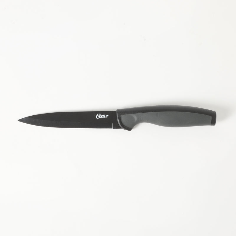 Slice Craft 3pc Stainless Steel Cutlery Set - Black - TPR Handle - Clam Pack