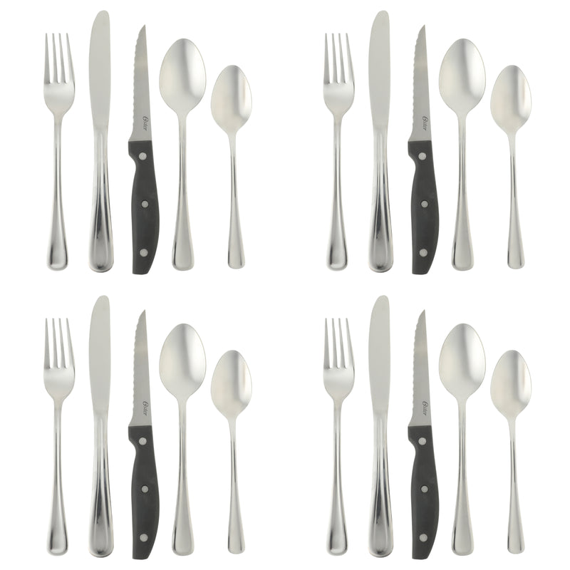 Oster Stonington 20pc Flatware Set w/ Steak Knives - SS - Open Window GBX