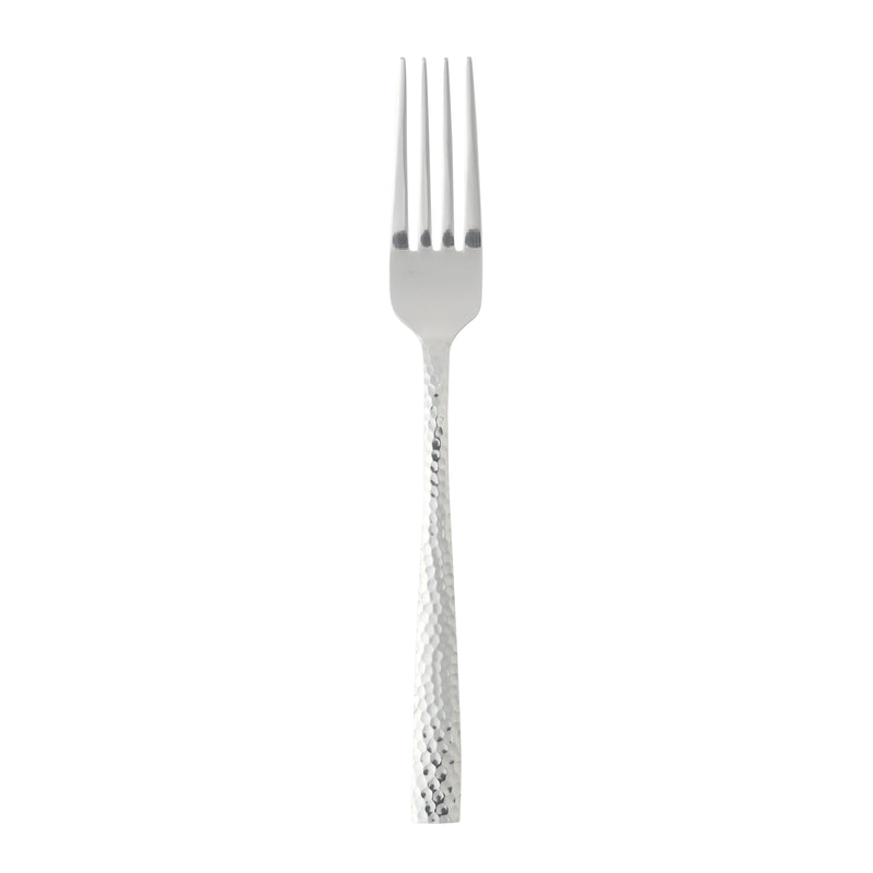 Gibson Home Royal Brighton 20pc Flatware Set - Hammered - Mirror Polished - Stainless Steel - Gift Box