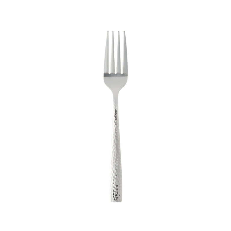 Gibson Home Royal Brighton 20pc Flatware Set - Hammered - Mirror Polished - Stainless Steel - Gift Box