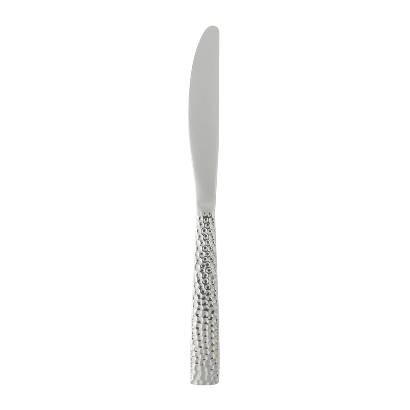 Gibson Home Royal Brighton 20pc Flatware Set - Hammered - Mirror Polished - Stainless Steel - Gift Box