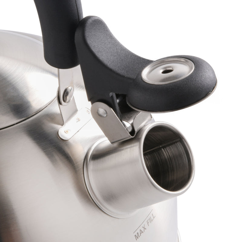 Mr. Coffee Carterton 1.5qt Stainless Steel Tea Kettle - Mirror Polished - Nylon Handle - Gift Box