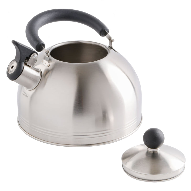 Mr. Coffee Carterton 1.5qt Stainless Steel Tea Kettle - Mirror Polished - Nylon Handle - Gift Box