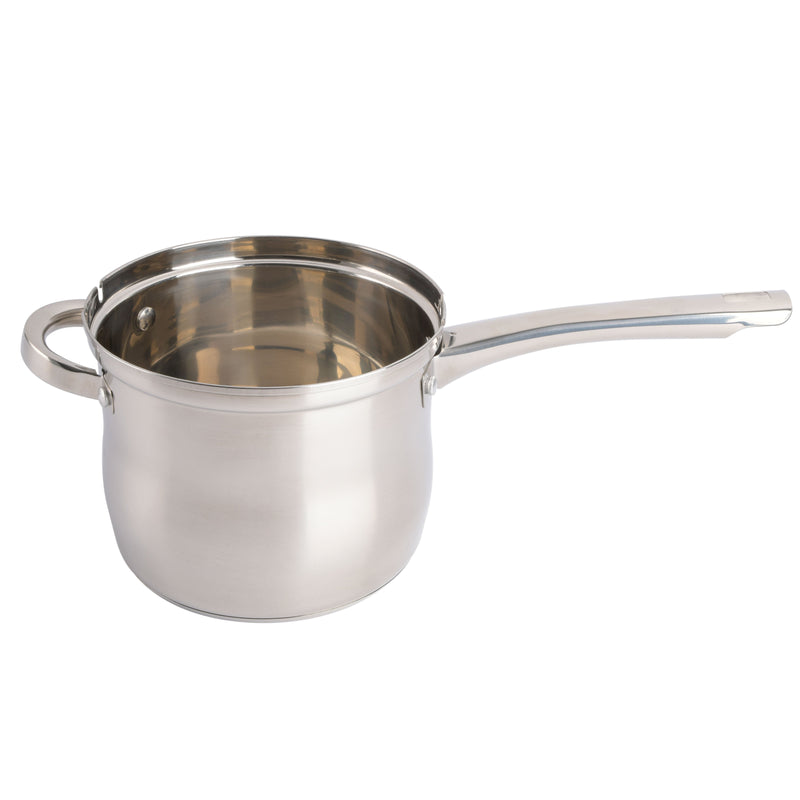 Oster Sangerfield 3pc Stainless Steel 4qt Saucepan w/ Lid + Frying Basket Set - Mirror Finished - Gift Box