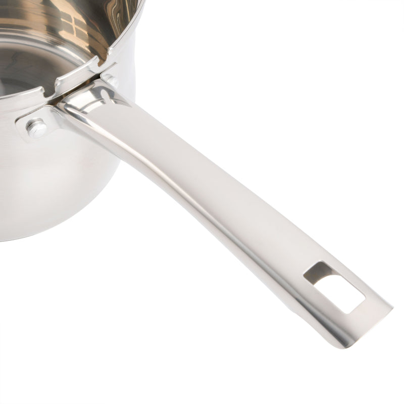 Oster Sangerfield 3pc Stainless Steel 4qt Saucepan w/ Lid + Frying Basket Set - Mirror Finished - Gift Box