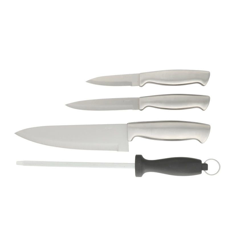 Oster Baldwyn 4pc Stainless Steel Cutlery Set - Sandwich Handle - Clam Pack