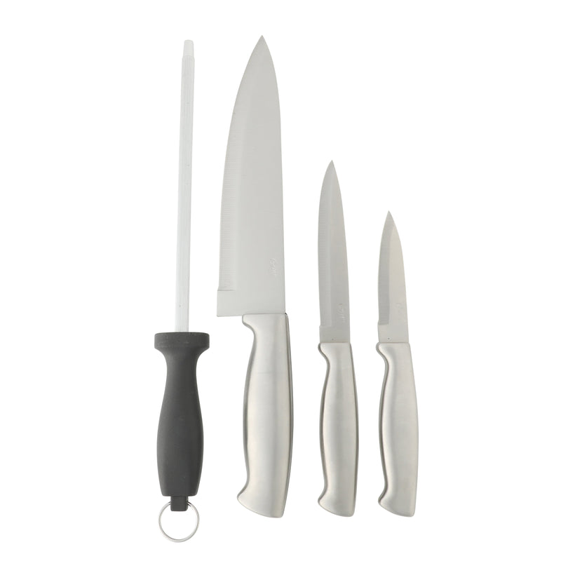 Oster Baldwyn 4pc Stainless Steel Cutlery Set - Sandwich Handle - Clam Pack