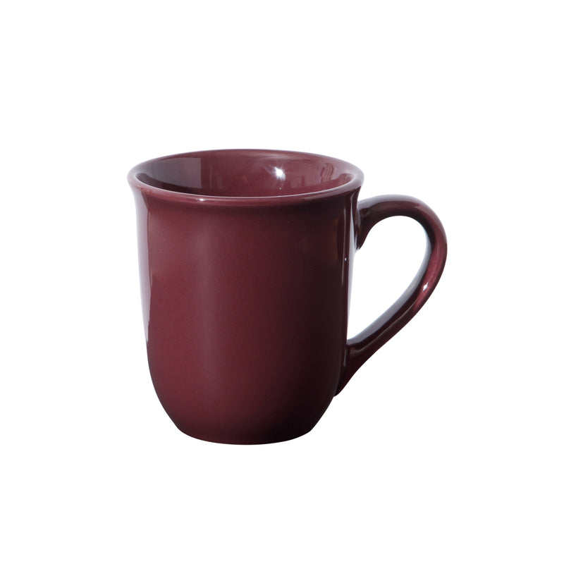 Gibson Home Cafe  Amaretto 6pc 13.4oz Mugs Set w/ Metal Stand - 6 Assorted Colors - Solid Color - Stoneware - Gift Box