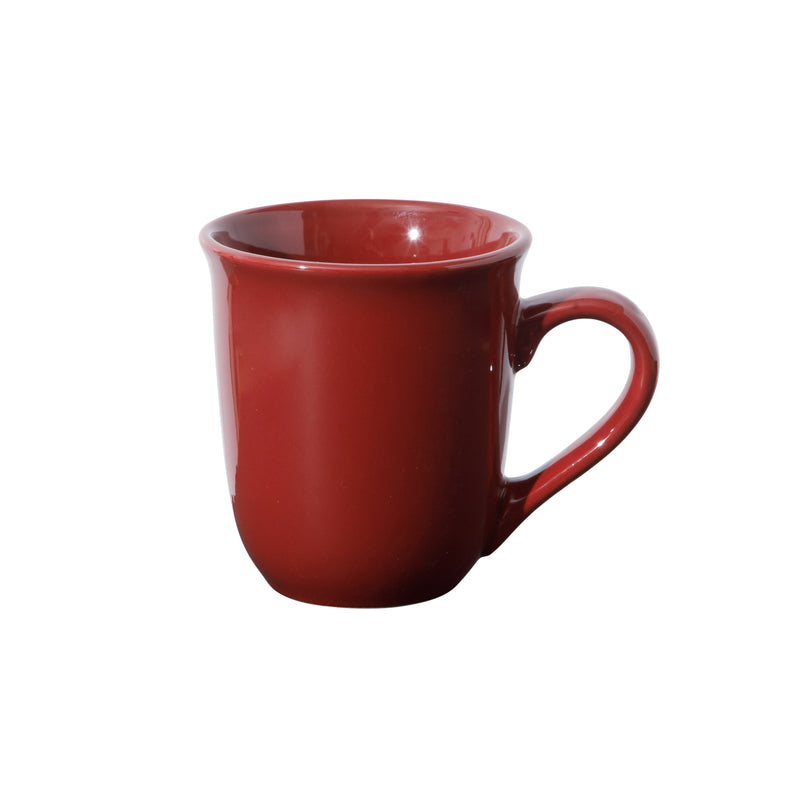 Gibson Home Cafe  Amaretto 6pc 13.4oz Mugs Set w/ Metal Stand - 6 Assorted Colors - Solid Color - Stoneware - Gift Box